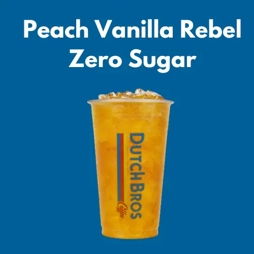 Peach Vanilla Rebel Zero Sugar

